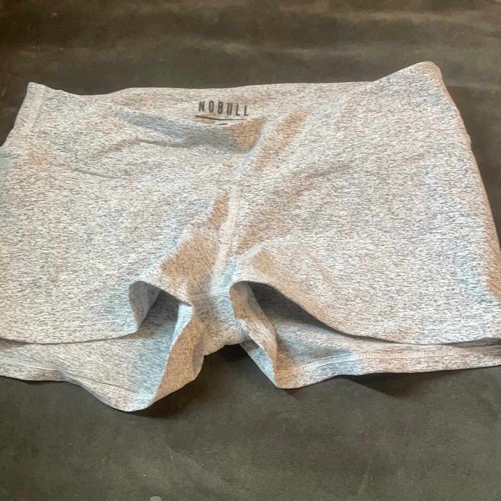 White grey heather booty shorts NoBull project L